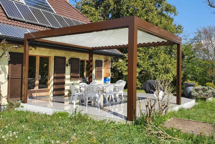 bioclimatic pergola Adjustable retractable louvers 