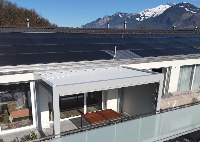 bioclimatic pergola Adjustable retractable louvers 