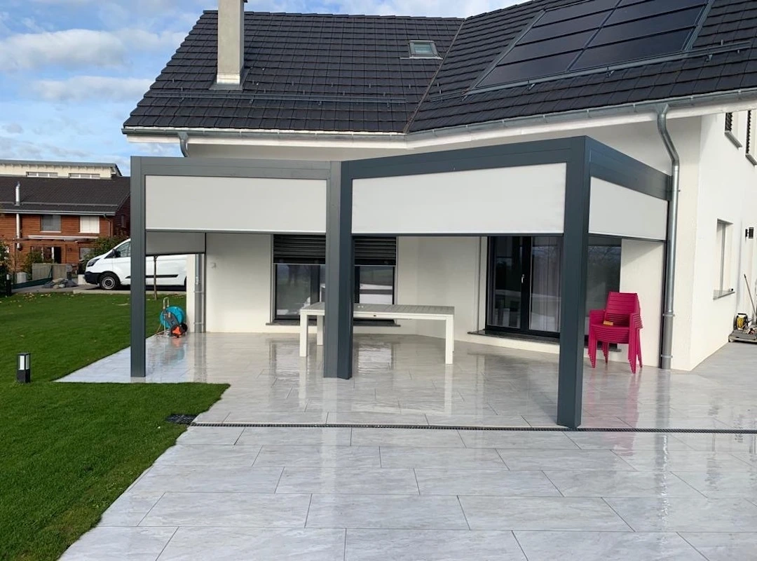 bioclimatic pergola Adjustable retractable louvers 