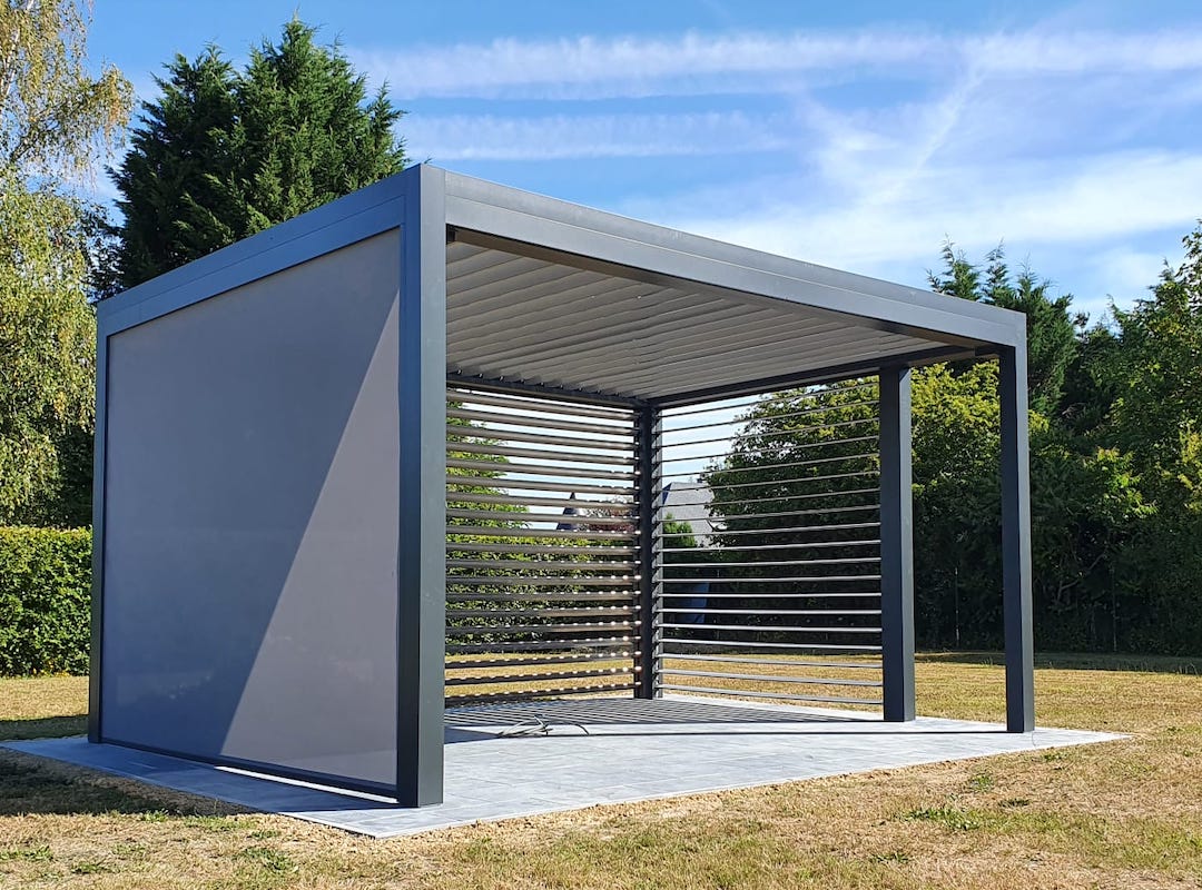 bioclimatic pergola Adjustable retractable louvers 