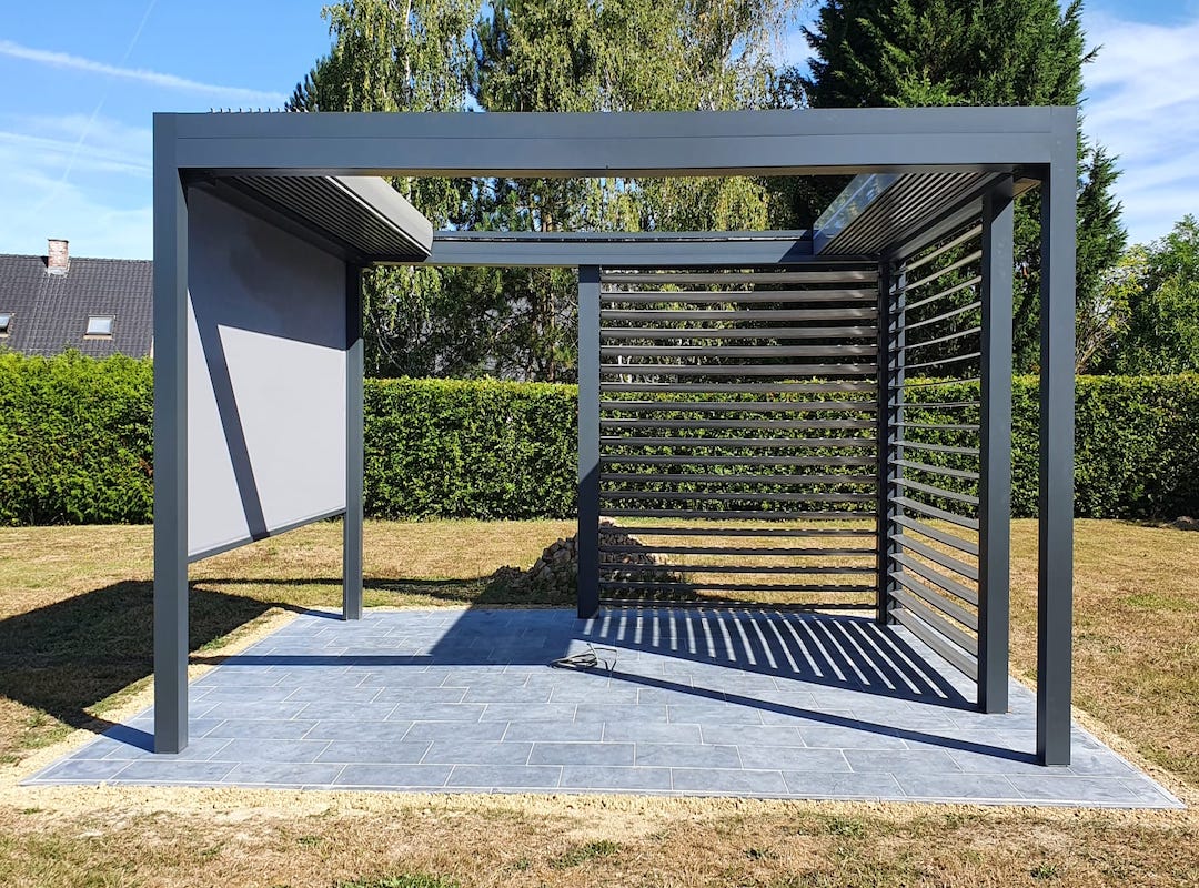 bioclimatic pergola Adjustable retractable louvers 