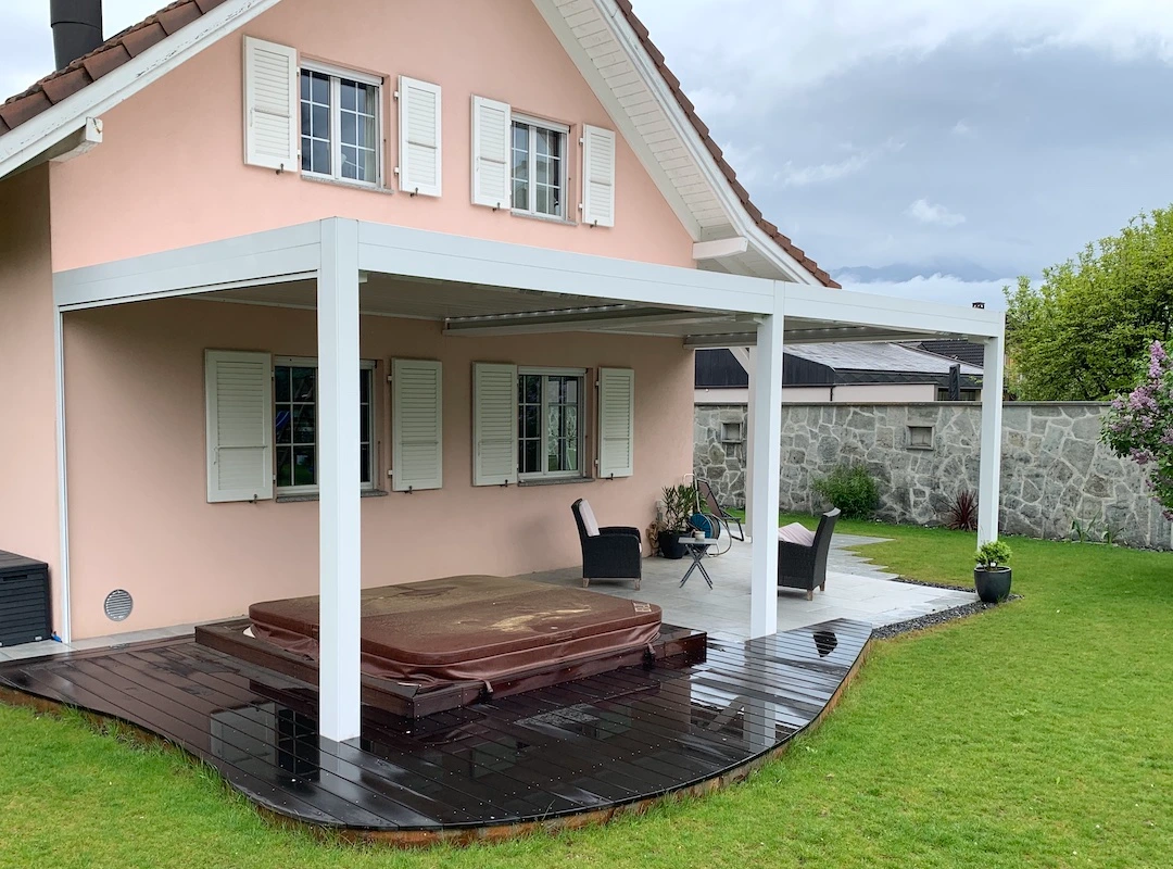 bioclimatic pergola Adjustable retractable louvers 