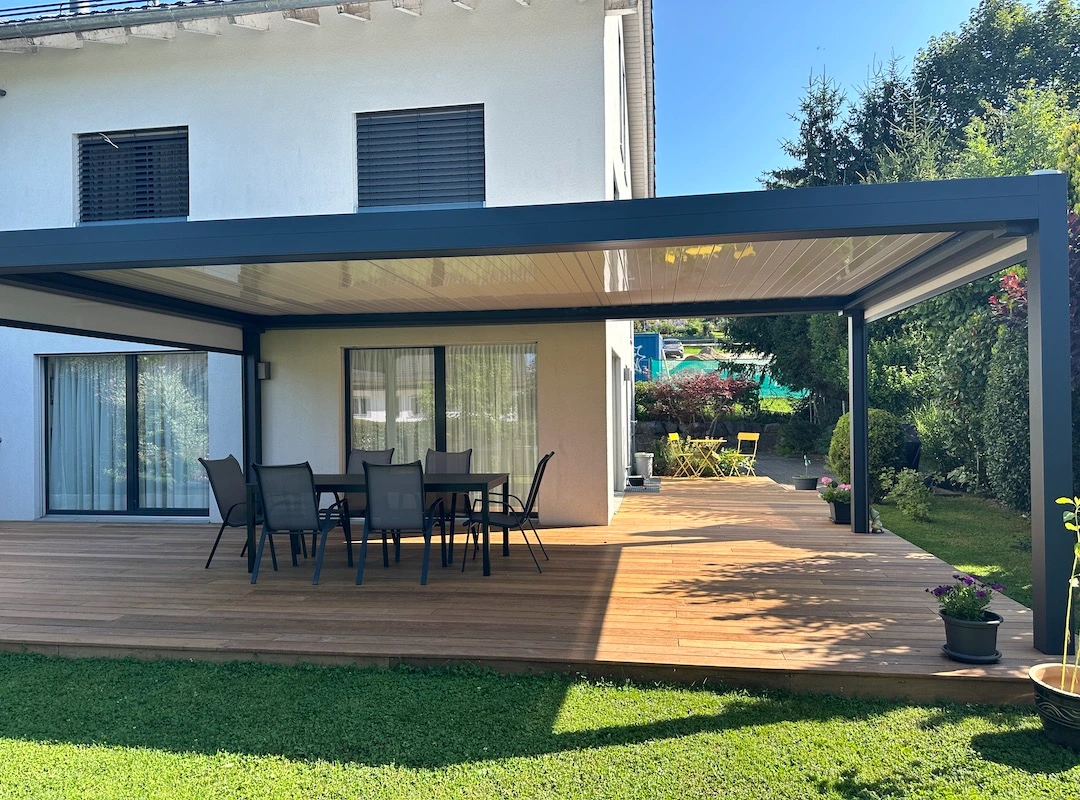 bioclimatic pergola Adjustable retractable louvers 