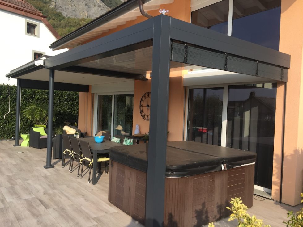 bioclimatic pergola Adjustable retractable louvers 