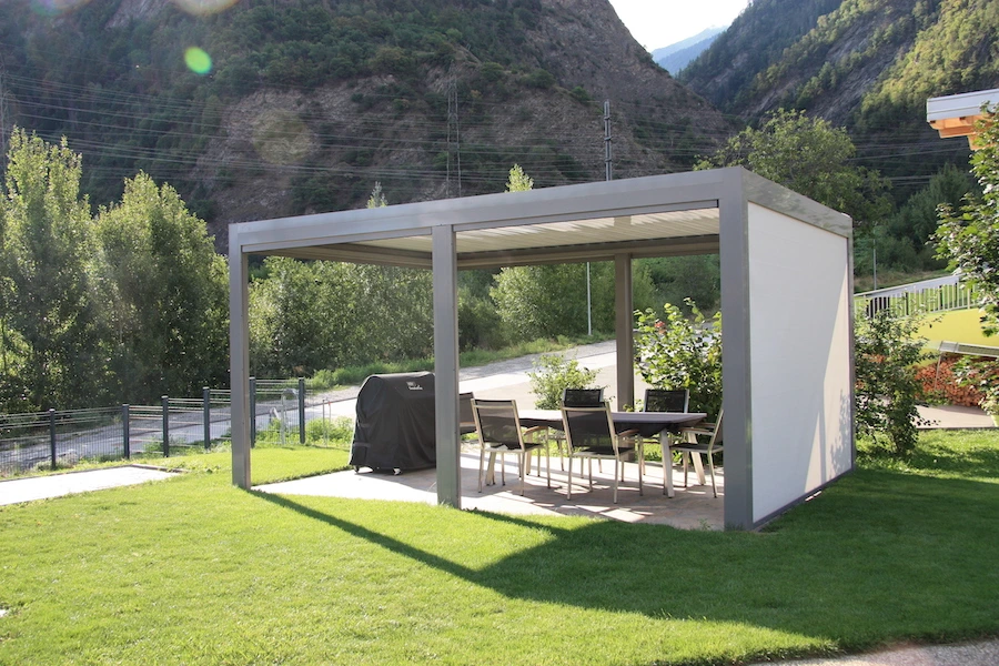 bioclimatic pergola Adjustable retractable louvers 