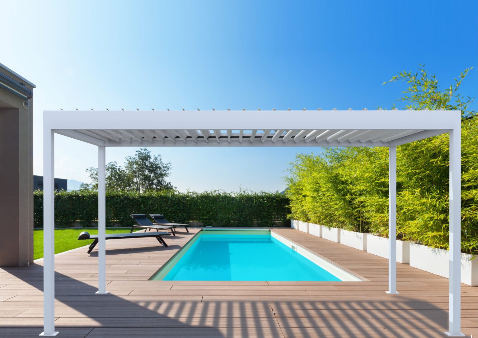 bioclimatic pergola Adjustable retractable louvers 