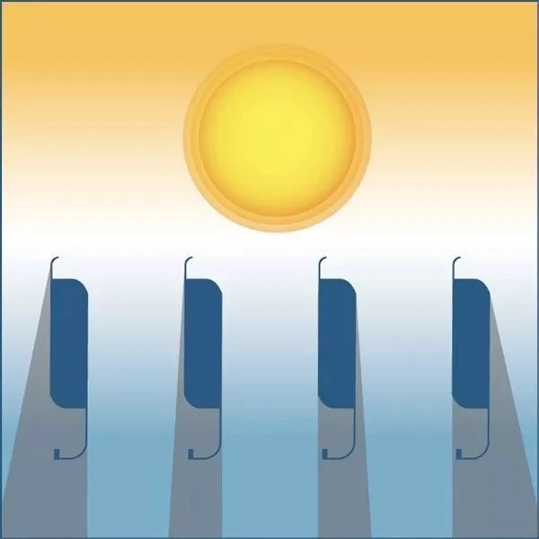Bioclimatic louvers full open position