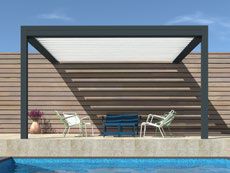 Bioclimatic louvers closed position